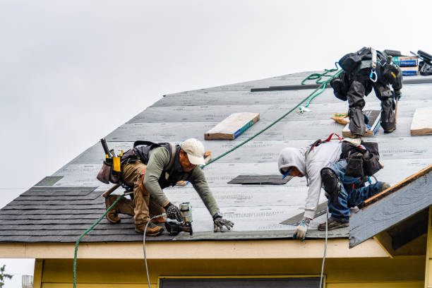 Professional Gutter Installation technician working in Coral Springs, FL